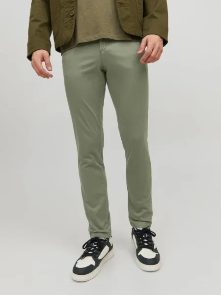 JACK & JONES Chino nohavice MARCO BOWIE jablková zelená