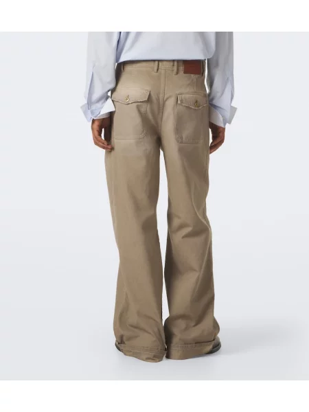 Nohavice Acne Studios keper béžová
