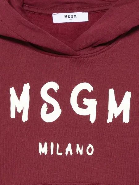 Dětska mikina s kapucí Msgm červená