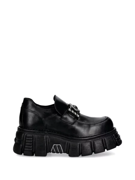 Pantofi loafer New Rock cu platformă negru