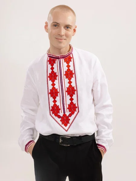 Рубашка Embroidered Gem с вышивкой белая