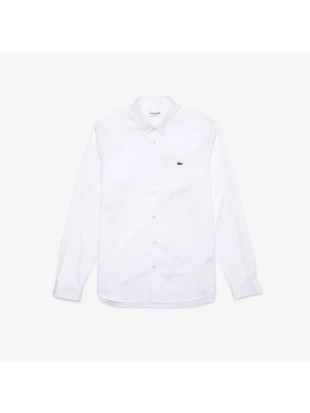 Lacoste Koszula O Regularnym Kroju Z Bawełny Premium biała