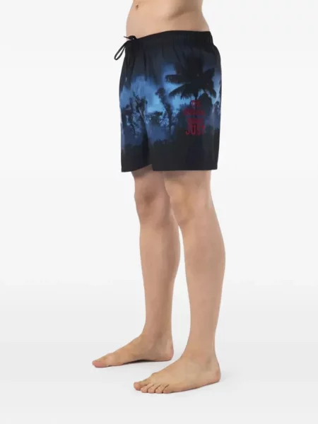 Slip de baie Just Cavalli cu imagine negru