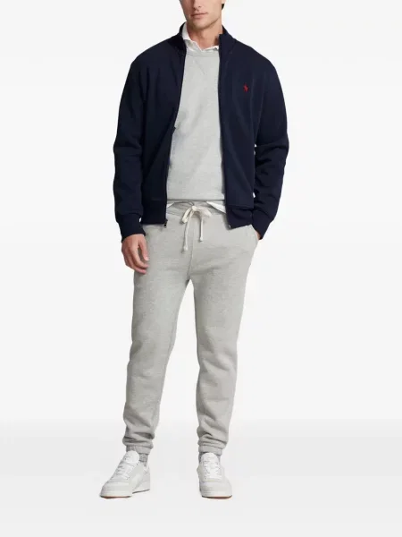 Tricou polo Polo Ralph Lauren cu glugă cu blană cu broderie roșu