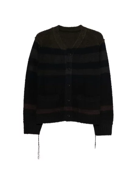 Cardigan Sacai cu dungi negru