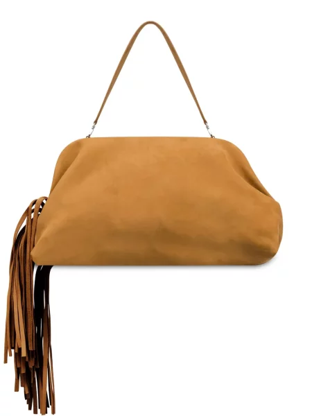 Geantă plic Philosophy Di Lorenzo Serafini cu franjuri maro