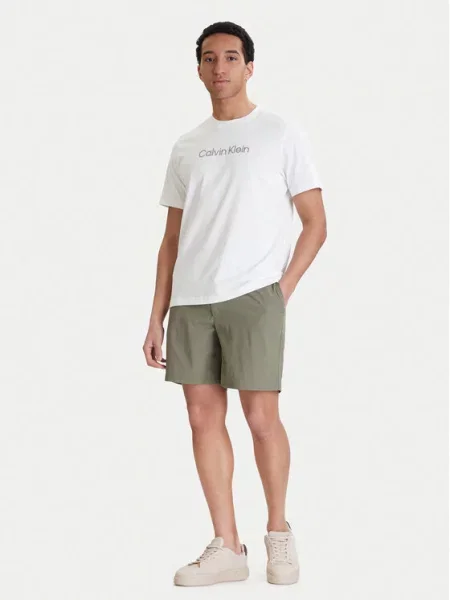 Calvin Klein „Chino“ stiliaus kelnės žalia chaki