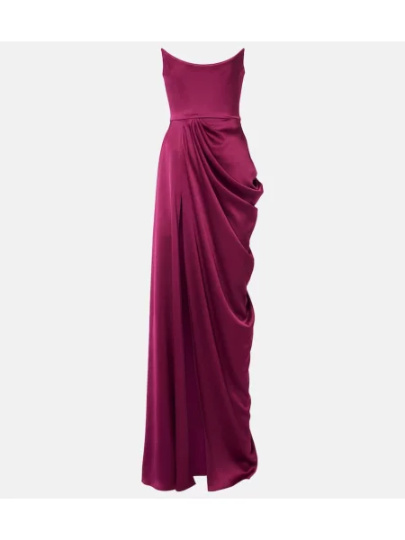 Rochie Alex Perry din satin drapată roșu