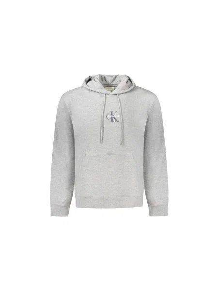 Geacă de blugi Calvin Klein Jeans din material terry gri