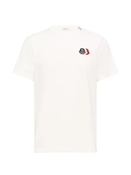 Tricou Moncler cu autograf alb