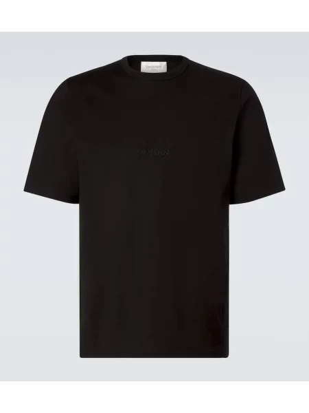 Tricou Saint Laurent din jerseu negru