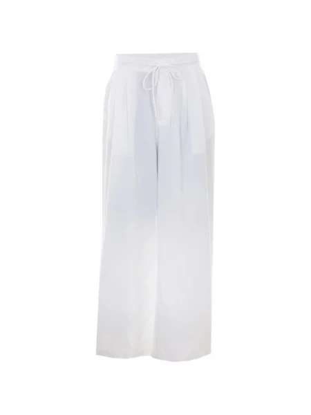 Șnur de strângere pantaloni Eleh cu picior lat alb