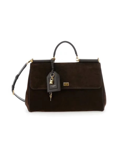 Torebka Dolce And Gabbana skórzana brązowa