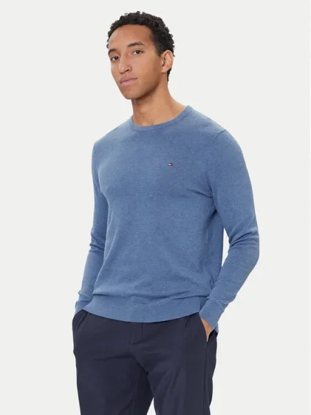 TOMMY HILFIGER Pulover ESSENTIAL amestec albastru