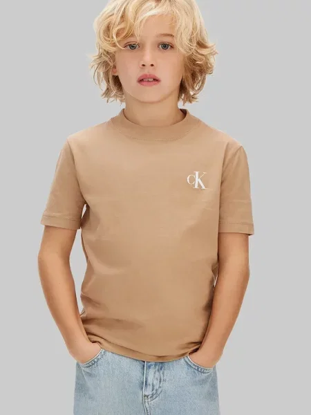 Calvin Klein Jeans tričko detské hnedá