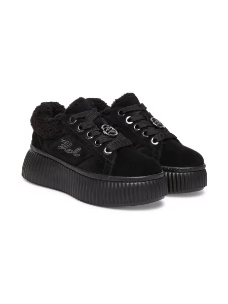 Sneakersy Karl Lagerfeld skórzane czarne