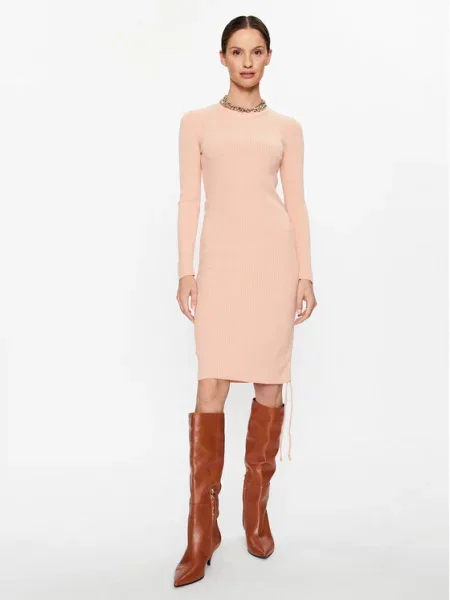 Pletena obleka DeeZee roza