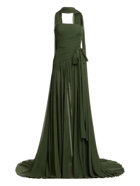 Rochie maxi Elie Saab de costum verde