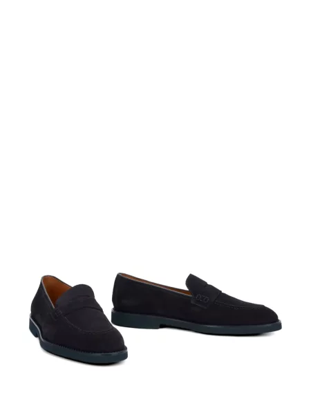 Pantofi loafer Doucal's din piele de căprioară albastru