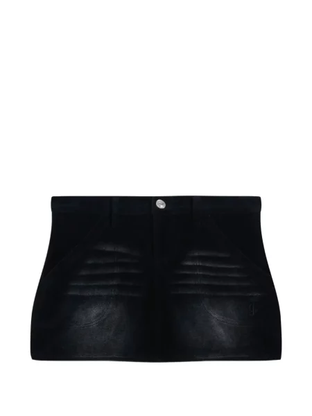 Fusta mini Juicy Couture de catifea negru