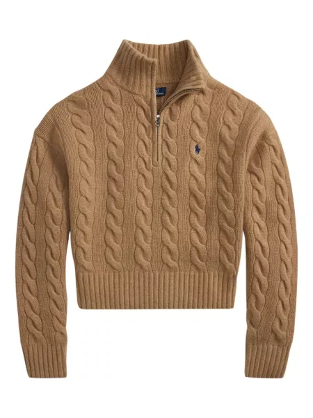 Căciulă Polo Ralph Lauren cu broderie cu dungi cowboy roșu