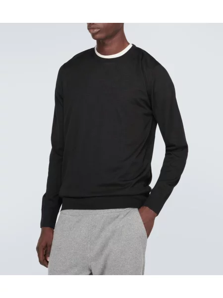 Pulover Loro Piana de lână negru