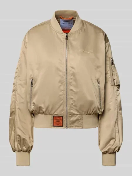 Kurtka bomber z kieszenią na na rękawie Original Bombers beżowy