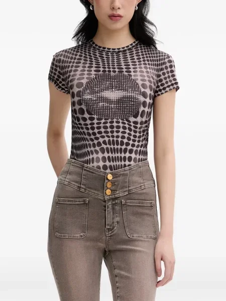 Tricou Miss Sixty cu buline cu imagine negru