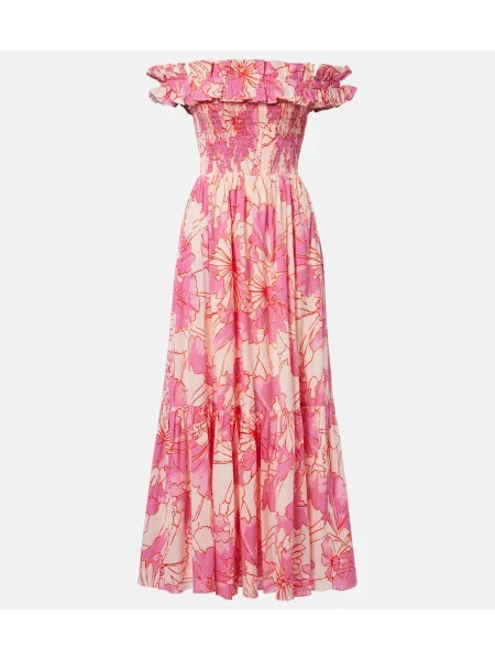 Rochie maxi Poupette St Barth de costum roz