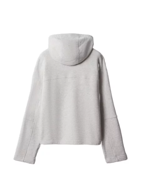 Hoodie Maison Kitsuné με αυτόγραφο με κορδόνι γκρι