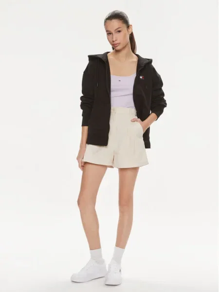 Tommy Jeans Bluză Badge negru