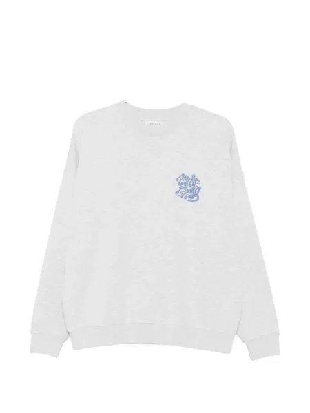 Hanorac crewneck Anine Bing cu imagine cu decolteu rotund gri