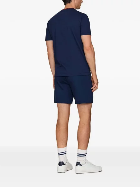 Tricou Hackett London cu broderie albastru