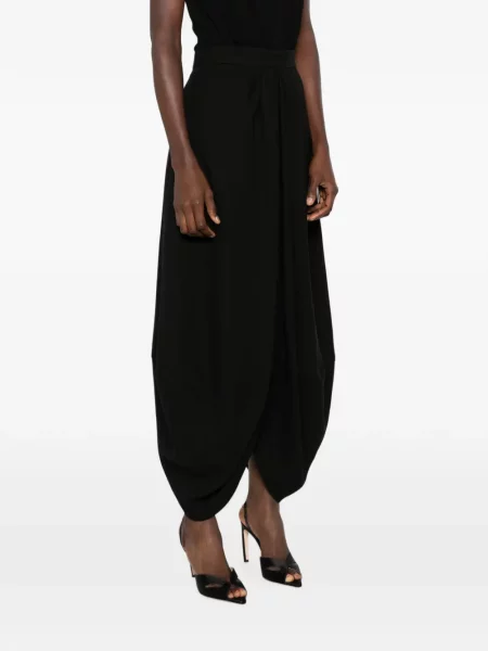 Fustă midi Giorgio Armani drapată negru