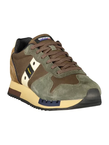 Sneakersy Blauer skórzane brązowe
