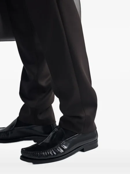 Pantaloni Prada de lână plisate maro