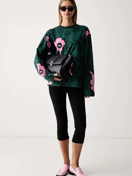 Tricou cu mânecă lungă Marimekko verde