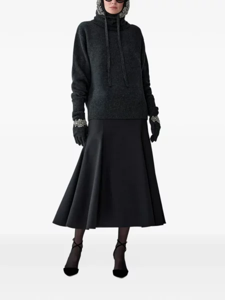 Fustă midi Carolina Herrera gri