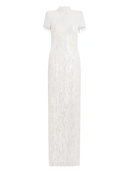 Rochie Jenny Packham cu paiete de costum alb