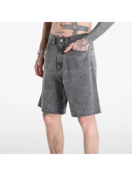 Σορτς OBEY Bigwig Baggy Denim Short Black Wrinkle Wash μαύρο