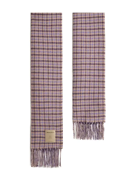 Fular Woolrich în carouri violet