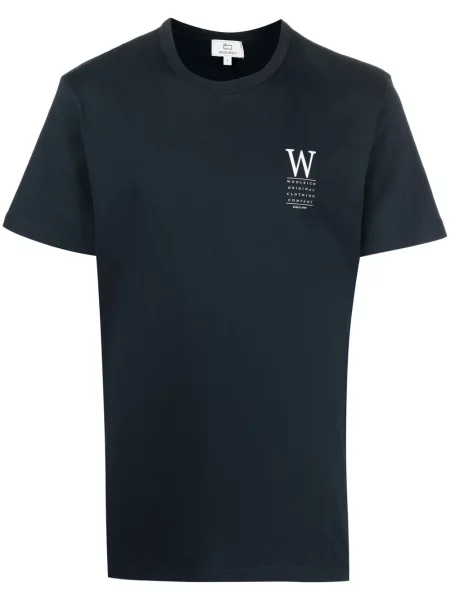 Majica Woolrich s printom plava