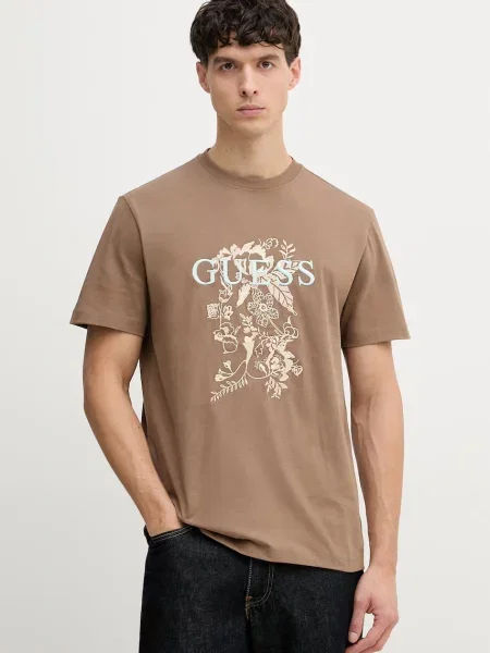 Guess tricou bărbați din maro