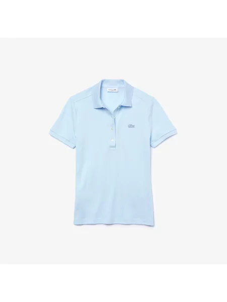Lacoste Koszulka Polo Slim Fit Stretch Mini Piqué niebieska