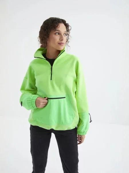 Tommy Life Fleecová mikina / limetková zelená