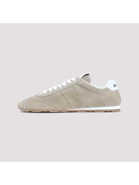 Sneakersy Miu Miu zamszowe beżowe