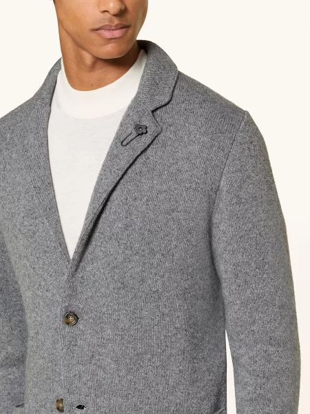 Lardini Pletené Sako Extra Slim Fit šedá