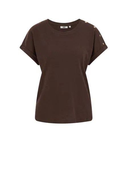 WE Fashion Tricou închis maro