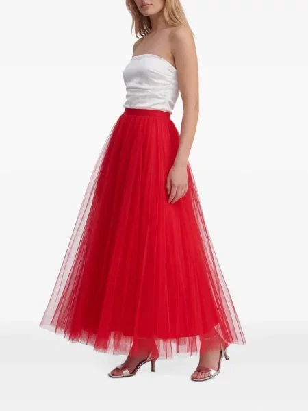 Fusta maxi Marco Gabrielli Atelier din tul roșu