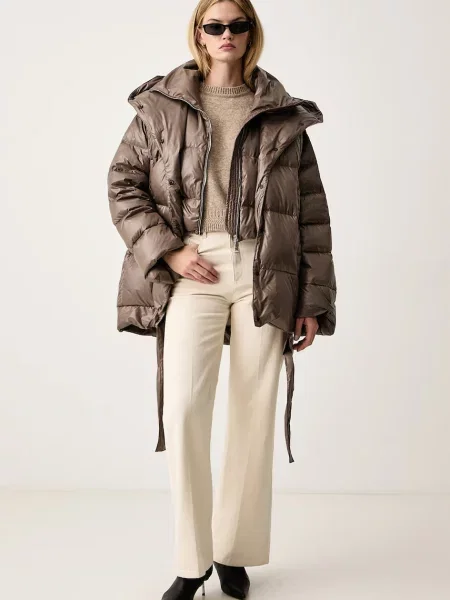 MMC Geacă de puf Oloro | Oversize fit maro
